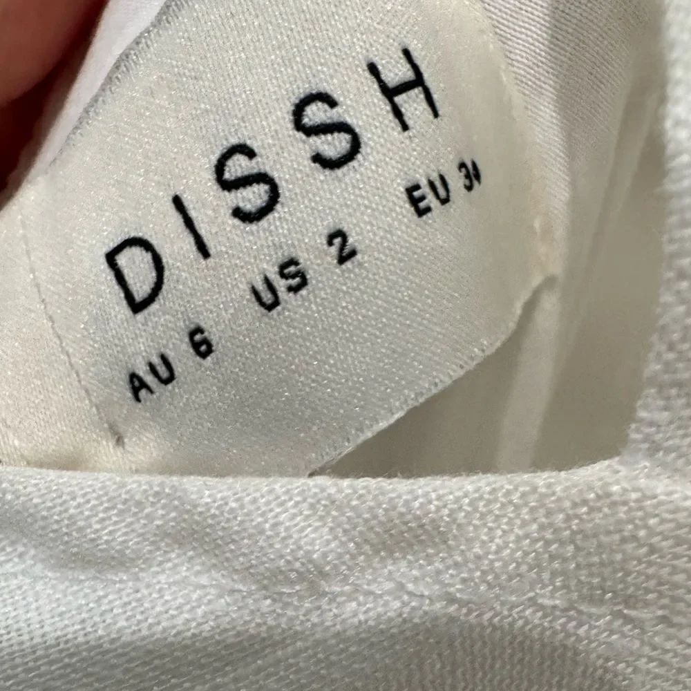 DISSH The Rose Linen Open back maxi dress in white - Picture 9 of 9